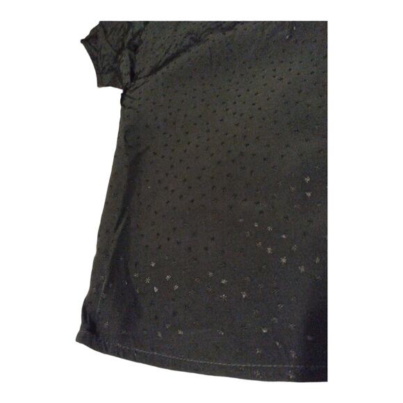 Madewell Puff-Sleeve Top in Floral Jacquard in black size 10 - Picture 9 of 15